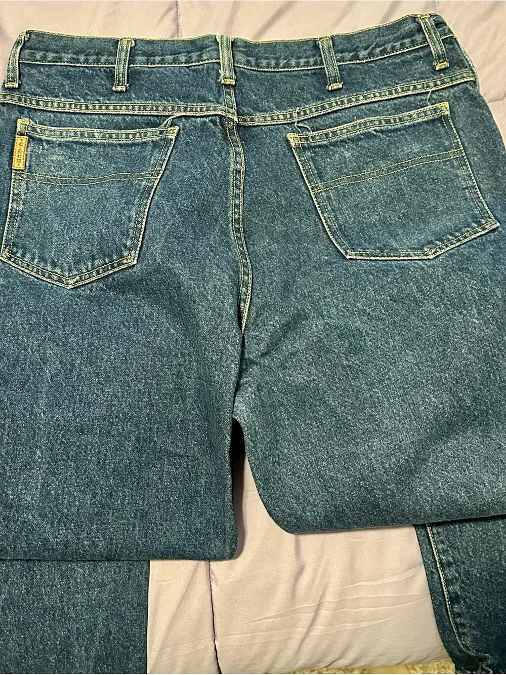 Men’s Cinch Green Label Denim Jeans Tag with Gold Stitching Detail